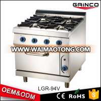 wholesale commercial kitchen equipment tops gas cooking range 4 burner with oven cookers LGR-94V